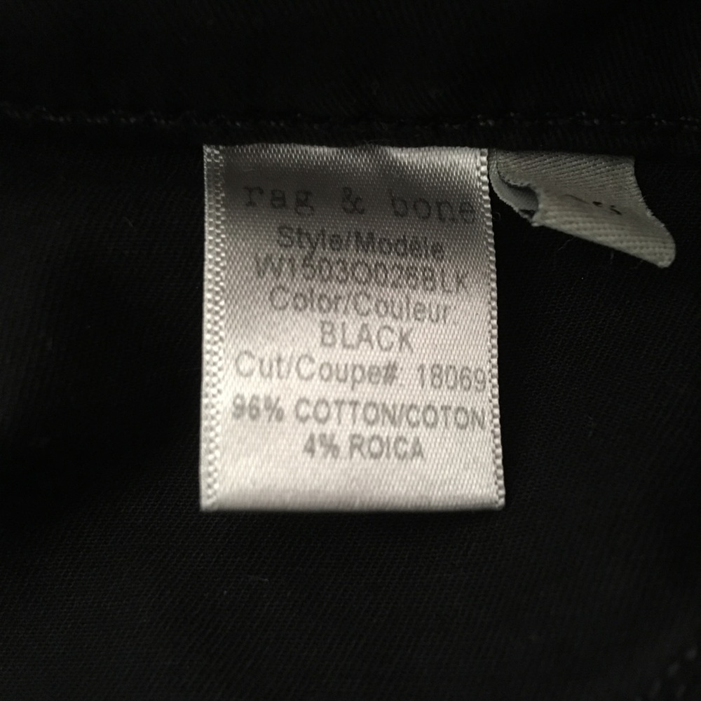 rag & bone Black Legging Fit Skinny Jeans - Picture 8 of 8